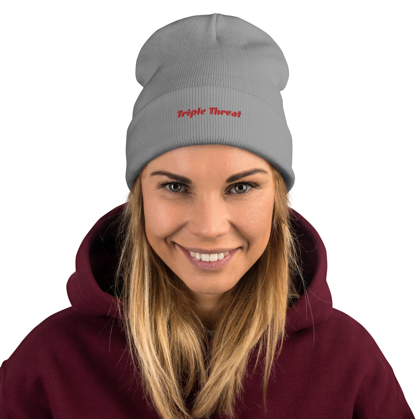 Embroidered Triple Threat Beanie