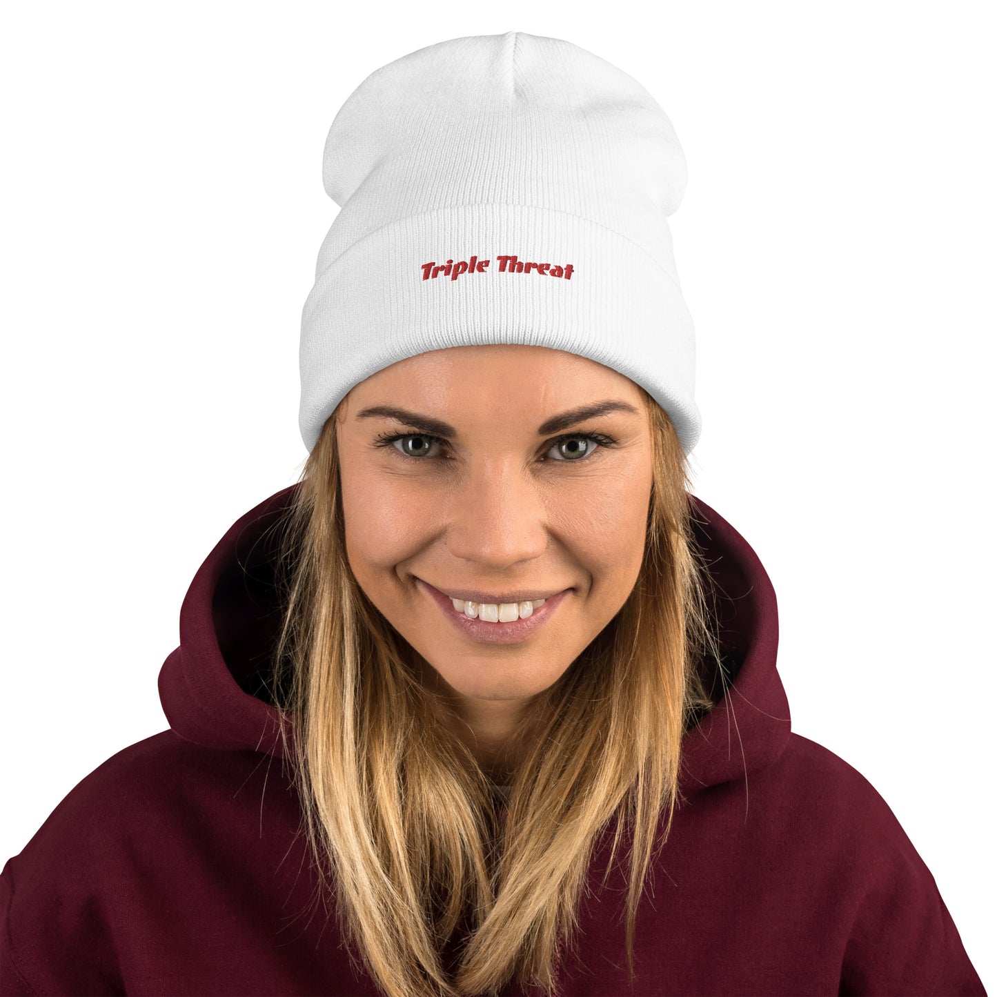 Embroidered Triple Threat Beanie