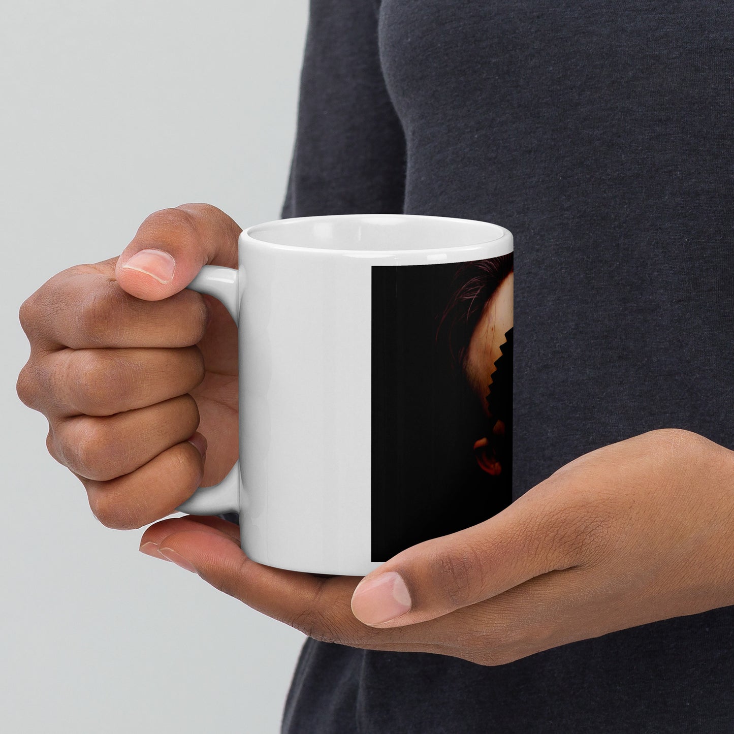 Masquerade White glossy mug