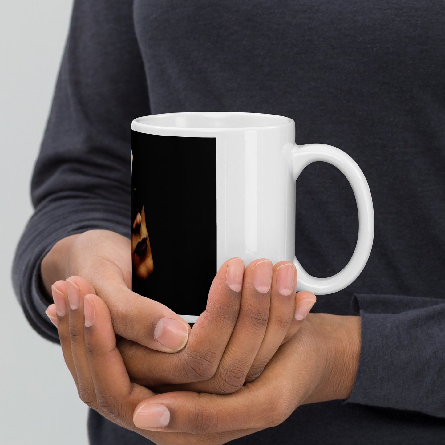 Masquerade White glossy mug