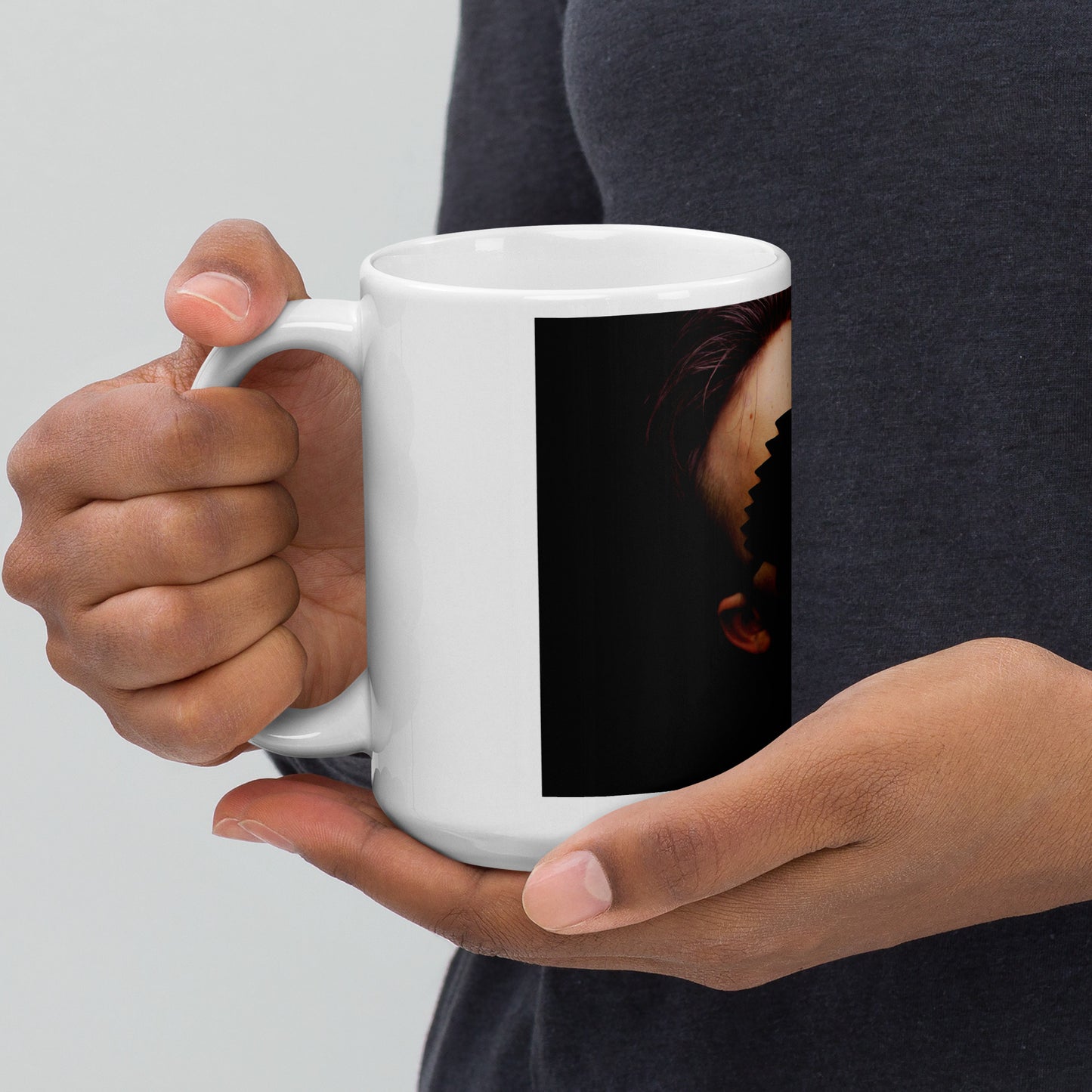 Masquerade White glossy mug