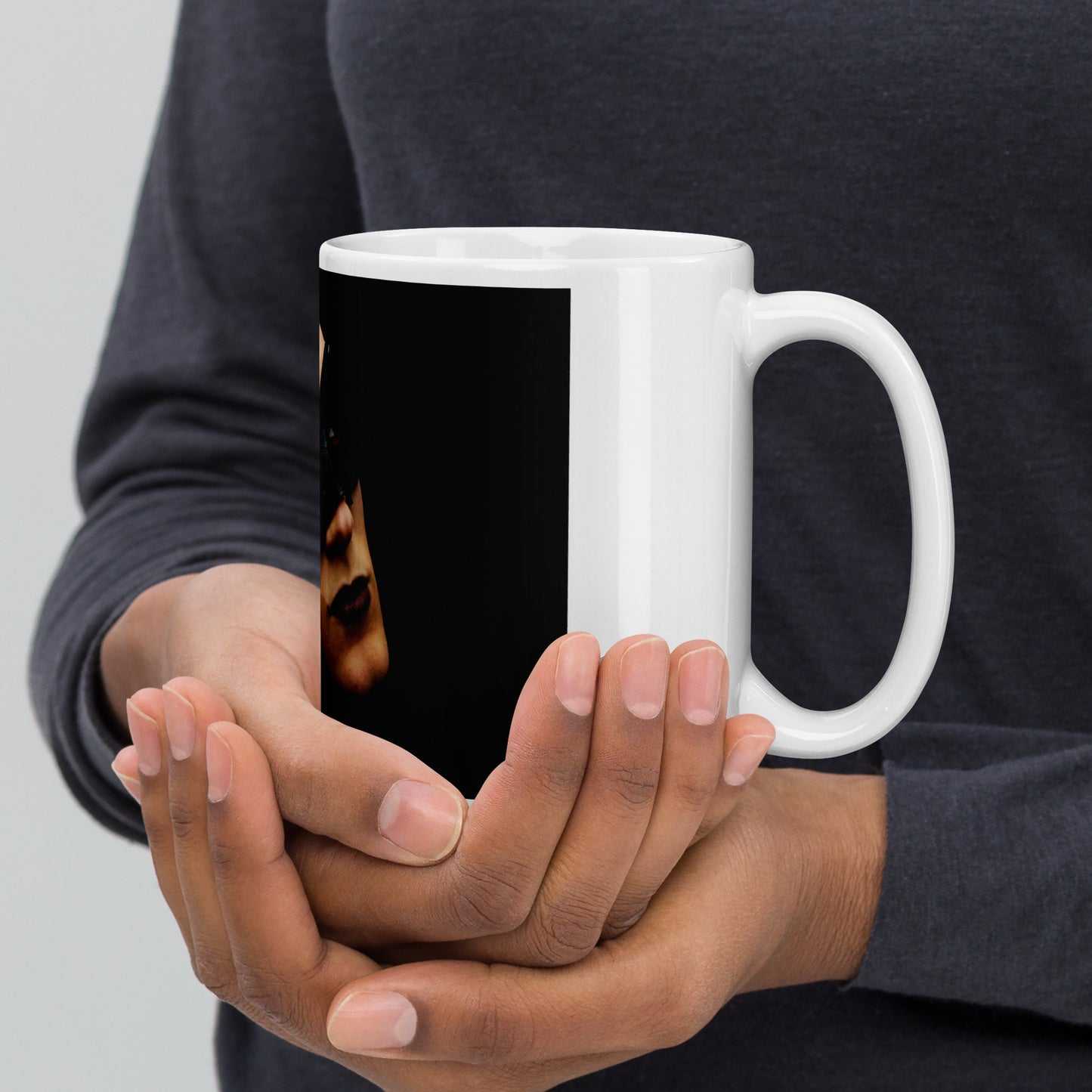 Masquerade White glossy mug