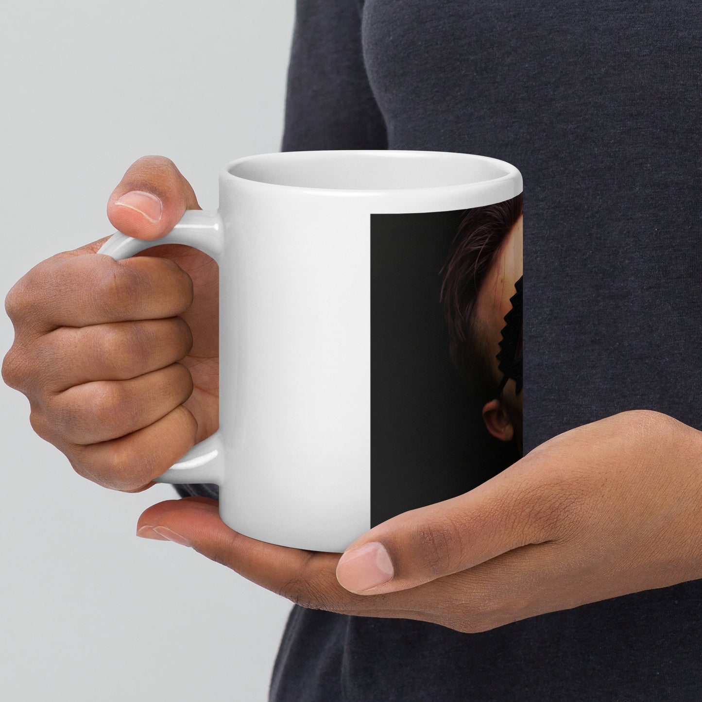 Masquerade White glossy mug