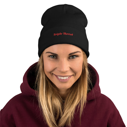 Embroidered Triple Threat Beanie