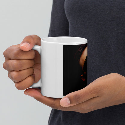 Masquerade White glossy mug