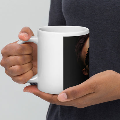 Masquerade White glossy mug
